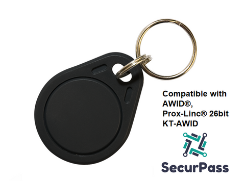 Small Rectangular Fob Awid AWID Compatible Key Fob - 50bit KT-AWID Prox-Linc – RFID Key Fob Warehouse